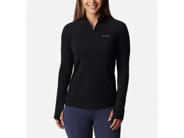 Columbia Women Midweight Stretch Long Sleeve Top Baselayer-Black
